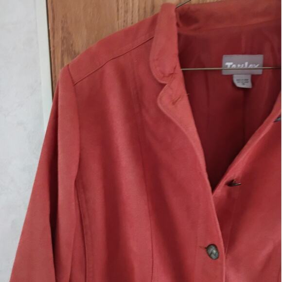TanJay Y2K Rust Red Tailored Blzr Career Corporatecore Power Dressing Sz Large - Picture 2 of 10